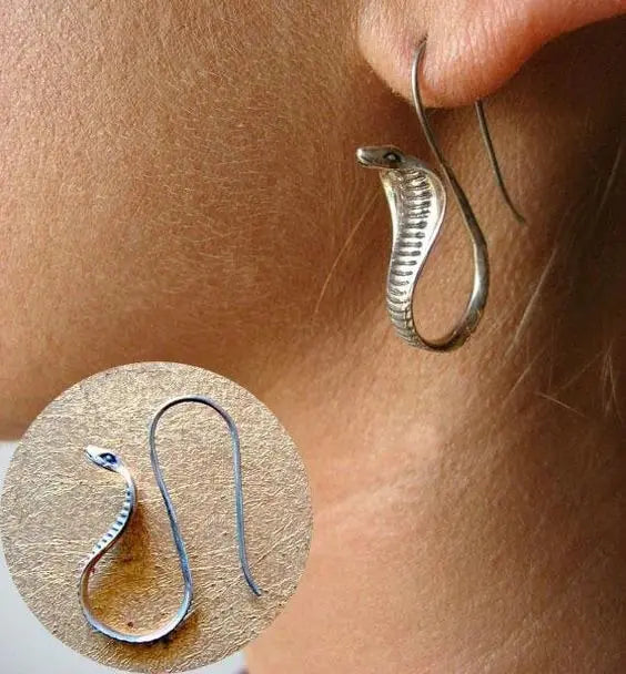 Creative Vintage Cobra Earrings for Men and Women