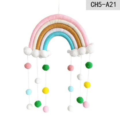 Geweven regenboog hangdecoratie