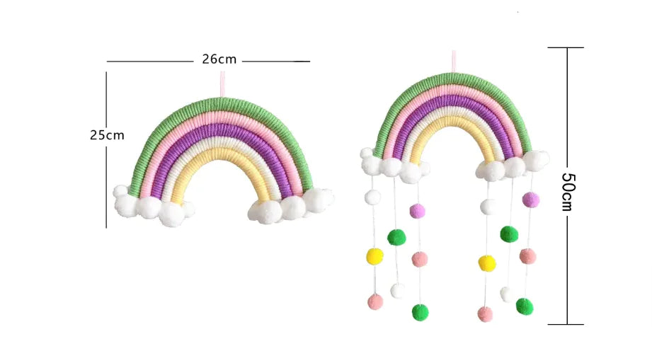 Geweven regenboog hangdecoratie