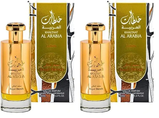Lattafa Prestige Khaltat Al Arabia for Unisex Eau de Parfum Spray 3.4 Ounce (Pack of 2)