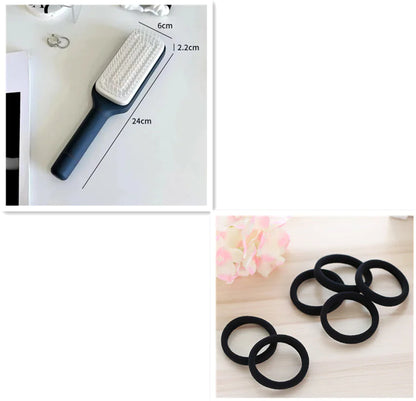 Berus Rambut Pembersihan Sendiri 4 Dalam 1 Sikat Urutan Anti-Statik Pembersihan Sendiri Baharu Berus Rambut Pembersihan Sendiri Berputar Boleh Diskala Mengangkat